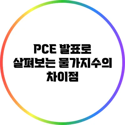 PCE 발표로 살펴보는 물가지수의 차이점