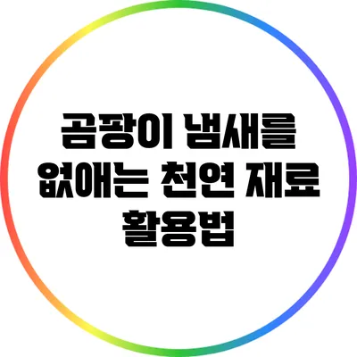 곰팡이 냄새를 없애는 천연 재료 활용법