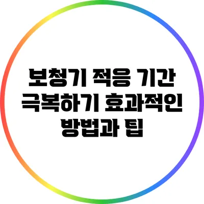 보청기 적응 기간 극복하기: 효과적인 방법과 팁