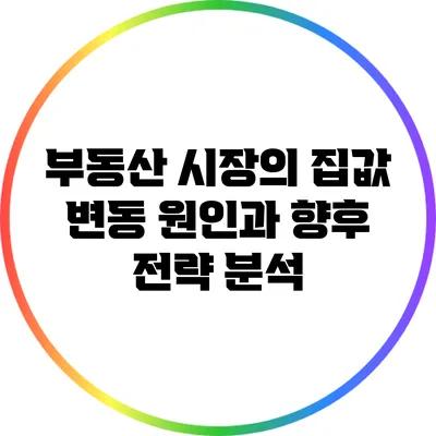 부동산 시장의 집값 변동 원인과 향후 전략 분석