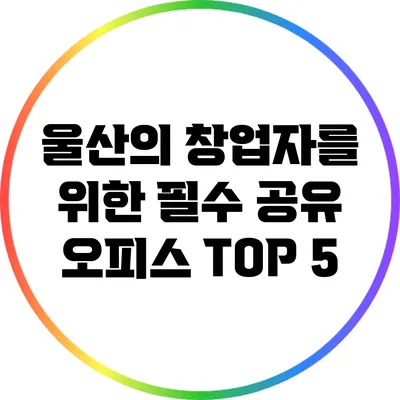 울산의 창업자를 위한 필수 공유 오피스 TOP 5