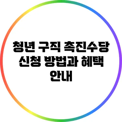 청년 구직 촉진수당 신청 방법과 혜택 안내