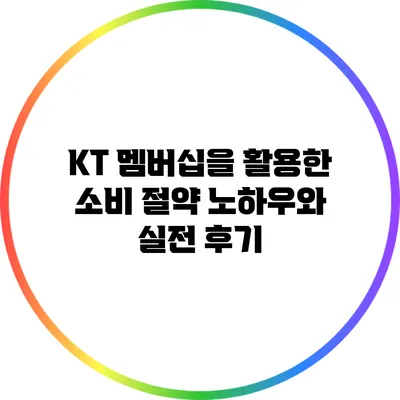 KT 멤버십을 활용한 소비 절약 노하우와 실전 후기