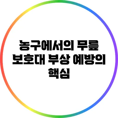 농구에서의 무릎 보호대: 부상 예방의 핵심