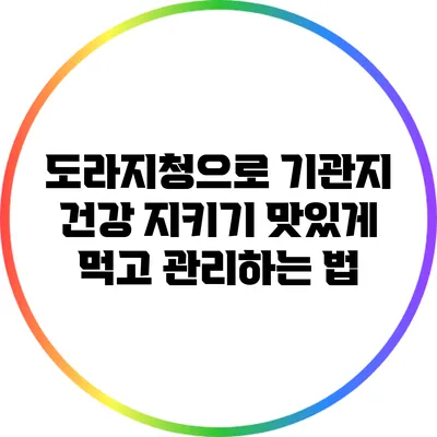도라지청으로 기관지 건강 지키기: 맛있게 먹고 관리하는 법