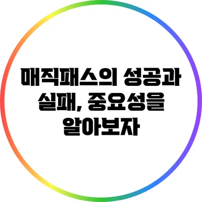 매직패스의 성공과 실패, 중요성을 알아보자