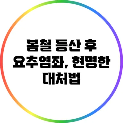 봄철 등산 후 요추염좌, 현명한 대처법