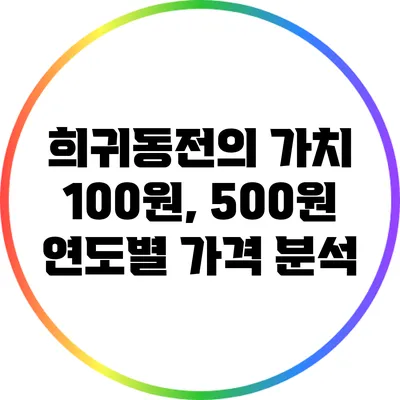 희귀동전의 가치: 100원, 500원 연도별 가격 분석